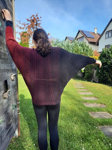 Häkelanleitung für Fledermaus-Pulli "Nahtlos"