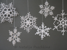 Häkelanleitung Schneeflocken für Weihnachten