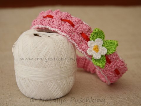 Gehäkeltes Haarband für Babys und Kinder