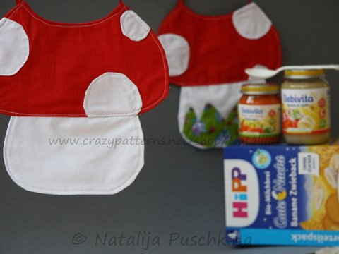 Süße Baby-Lätzchen in Pilzoptik nähen