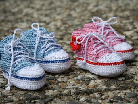 Häkelanleitung: Babyschuhe für Jungs und Mädchen