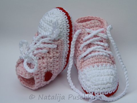 Sehr einfache Häkelanleitung für Mädchen-Chucks