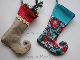 Funky Christmas Stocking Pattern - 2 Size and 2 d - Image 2