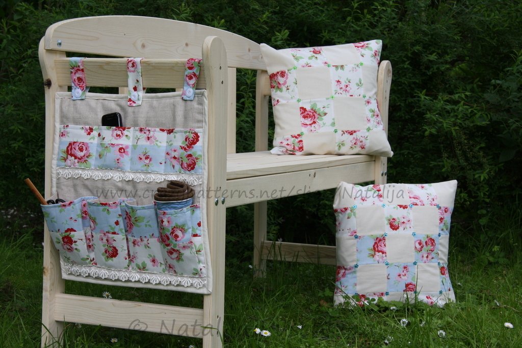 Nähanleitung für Stuhl / Bett: Utensilo und Kissen