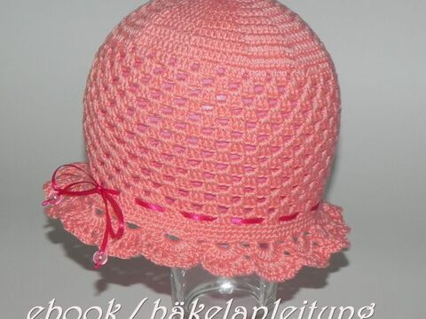 E-Book / PDF Häkelanleitung Sommermütze Romantik Sommerhut Hut Mütze