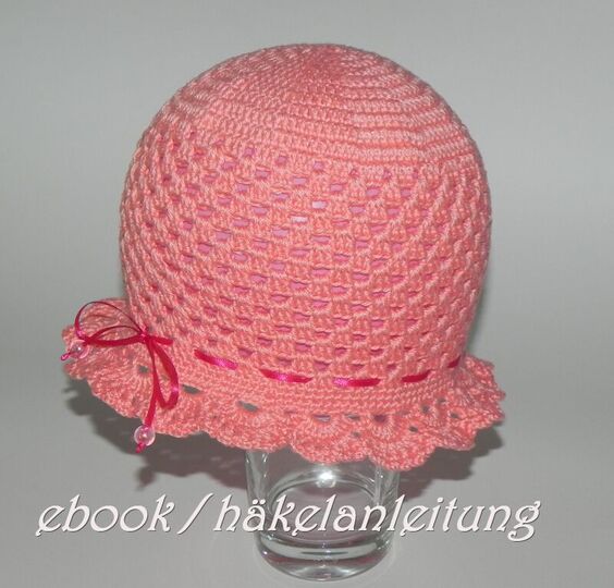 E-Book / PDF Häkelanleitung Sommermütze Romantik Sommerhut Hut Mütze