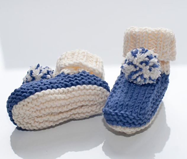 Babyset "Nicki" - Pudelmütze und Booties