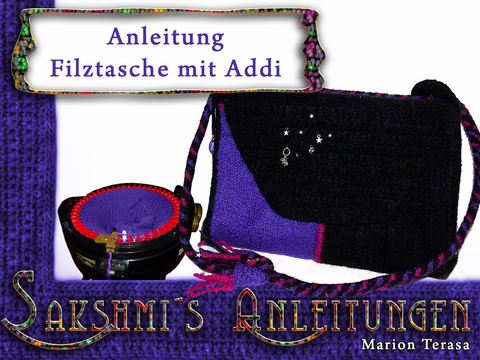 Strickanleitung - Filztasche mit 4 Innenfächer