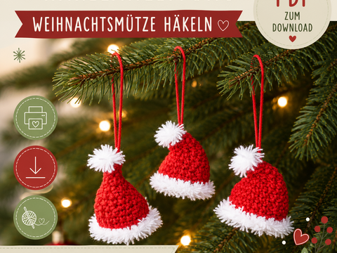 Weihnachtsmannmützen, Weihnachtsbaumschmuck, Chris