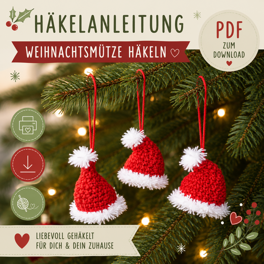 Weihnachtsmannmützen, Weihnachtsbaumschmuck, Chris