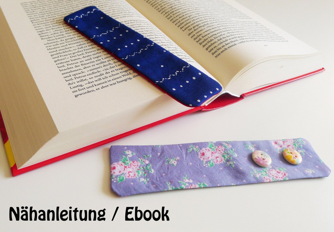 Kostenlose Nähanleitung Lesezeichen, Ebook nähen, Nähen lernen