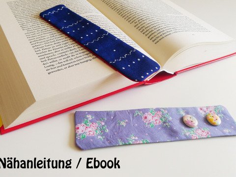 Kostenlose Nähanleitung Lesezeichen, Ebook nähen, Nähen lernen