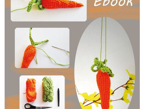 Häkelanleitung Ostern, Möhre häkeln, Mohrrübe, Häk