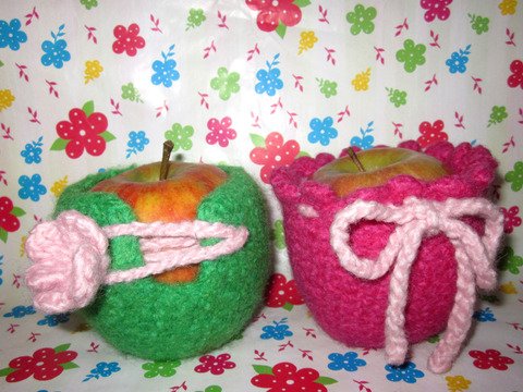 Häkelanleitung / Ebook Lustige APFELTASCHE häkeln filzen Apfel einpacken - mitnehmen - genießen