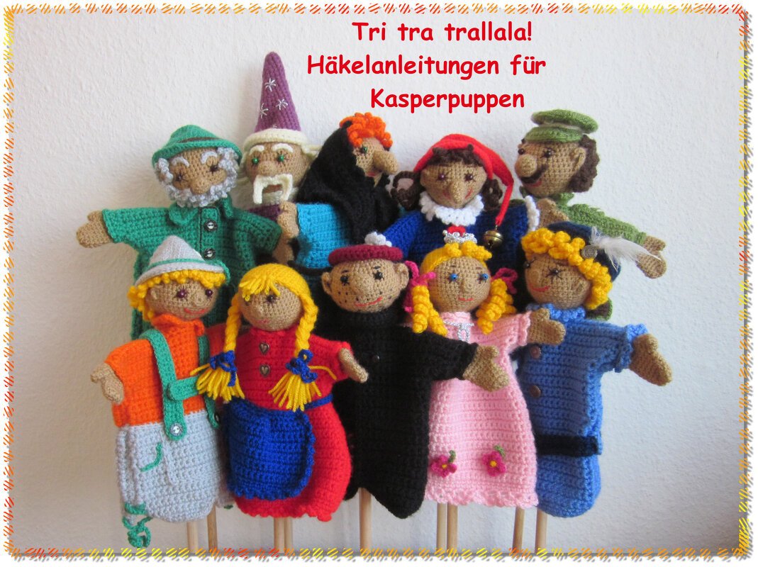 EBOOK KASPERPUPPEN HÄKELN ausführliche Häkelanleitung für 10 Kasperpuppen