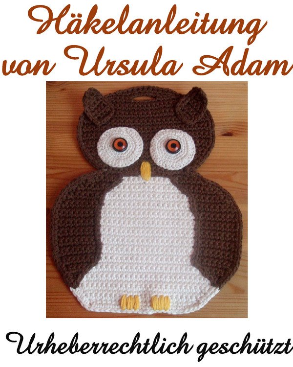 Topflappen Eule häkeln DIY EulenDeko