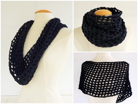 Häkelanleitung - Loop / Schal - Filet-Schal - No.81