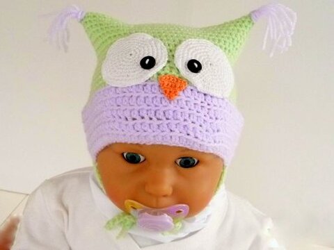 Häkelanleitung Baby Eulen Mütze - Babymütze - No.80