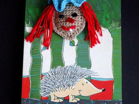 Häkelanleitung für eine kleine HEXE als Lesezeichen Geschenkanhänger oder einfach als Deko