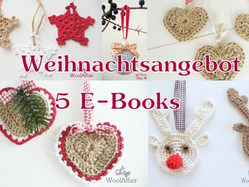 Häkelanleitung - Weihnachtsdeko im Set