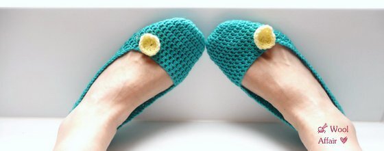 Häkelanleitung Hausschuhe häkeln - Ballerina mit flacher Spitze - No.68