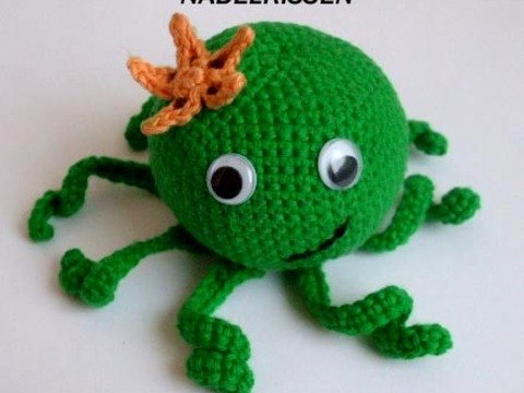 Einen TINTENFISCH als kleiner Begleiter beim Nähen Häkelanleitung für NADELKISSEN kleine KRAKE