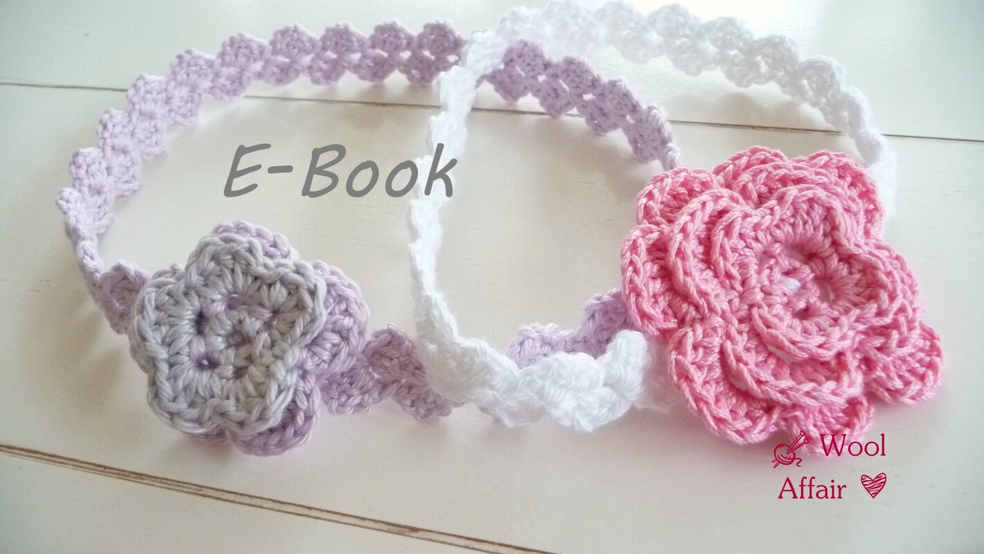 Häkelanleitung - Haarband mit Häkelblüte DIY - No.31