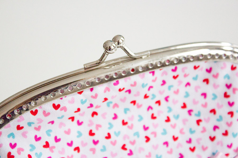 Große Clipbörse: Eine kleine Handtasche / Kosmetik - Kostenlose Nähanleitung & Schnittmuster