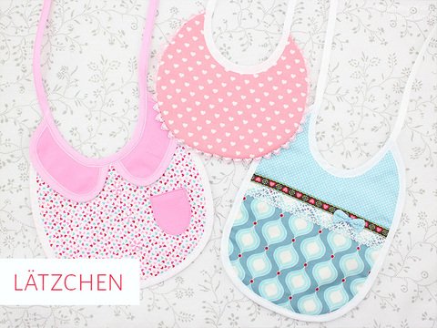 Süße Baby-Lätzchen in 3 Varianten - Nähanleitung & Schnittmuster kostenlos