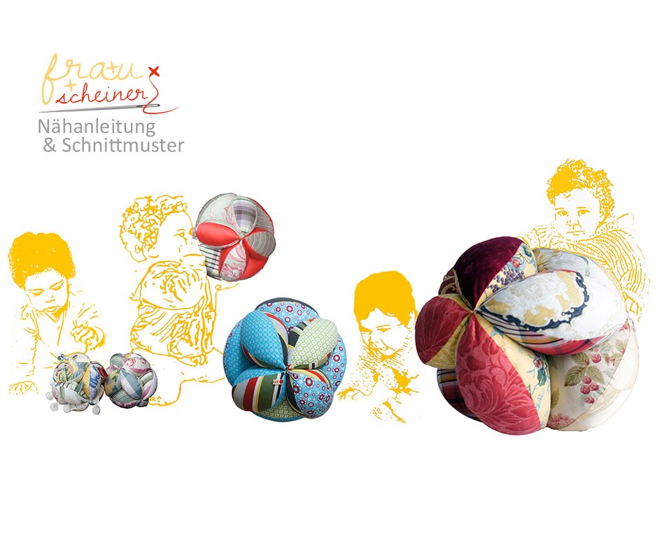 Nähanleitung TraumBälle Patchwork Deko Ball Kissen