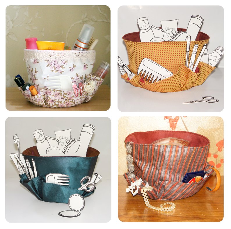 Nähanleitung Kosmetik Aufbewahrung und Utensilo