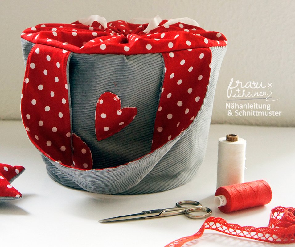 Nähanleitung Nähkorb Utensilo für DIY Material