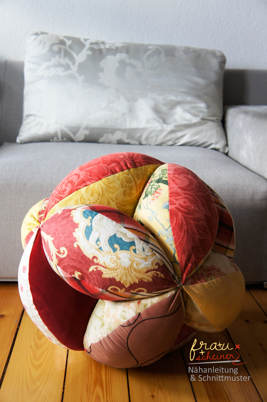 Nähanleitung Patchwork SitzBall Schnittmuster 