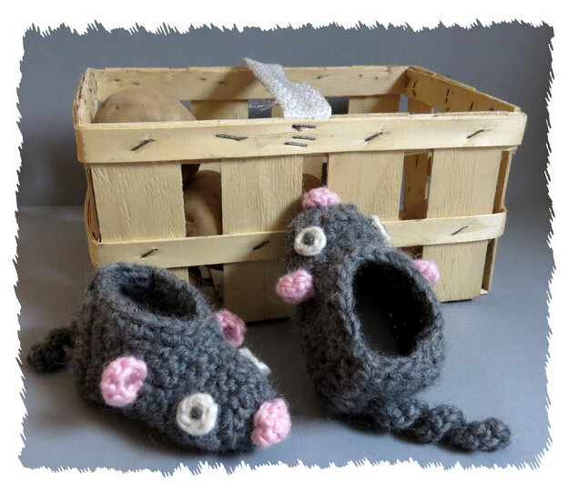 Ebook 9 Seiten bebildert - Hausschuhe / Filzschuhe für Baby - Maus