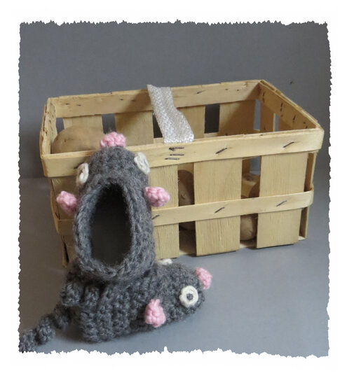 Ebook 9 Seiten bebildert - Hausschuhe / Filzschuhe für Baby - Maus