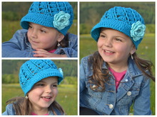 ++ Lenia ++ Set mit Dachmütze und Schal und Blüte ab 34-57 Puppe/Newborn - Erwachsene, Newsgirlhat