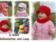 E-book, Häkelanleitung Kinder Ballonmütze und Loop