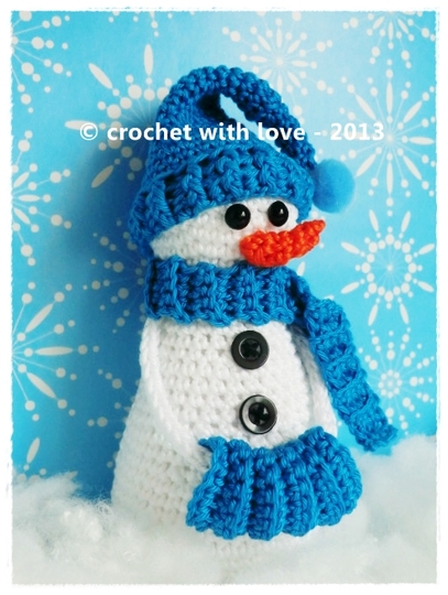 Häkelanleitung Schneemann