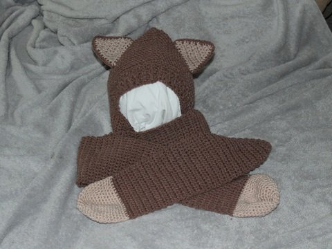 Schalmütze mit Ohren in drei verschiedenen Größen - E-Book / Häkelanleitung