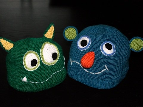 Monstermützen in drei verschiedenen Größen - E-Book / Häkelanleitung