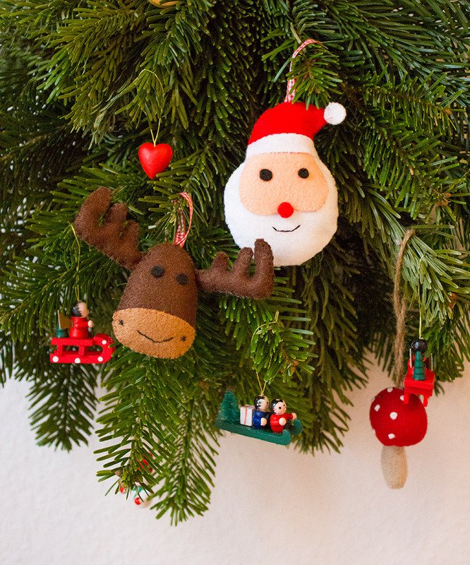 Rentier- und Weihnachtsmann-Anhänger aus Filz - Nähanleitung und Schnittmuster kostenlos - Bild 4