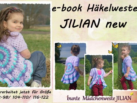 E-Book / Häkelanleitung - Häkelweste / Häkeljacke Jilian