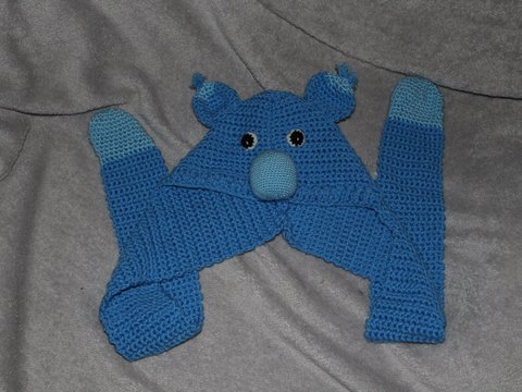 Koala Schal-/ Mütze in drei verschiedenen Größen - Anleitung zum Häkeln