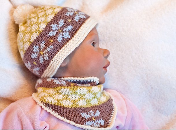 Babyset "Crystal" - Hat and cowl
