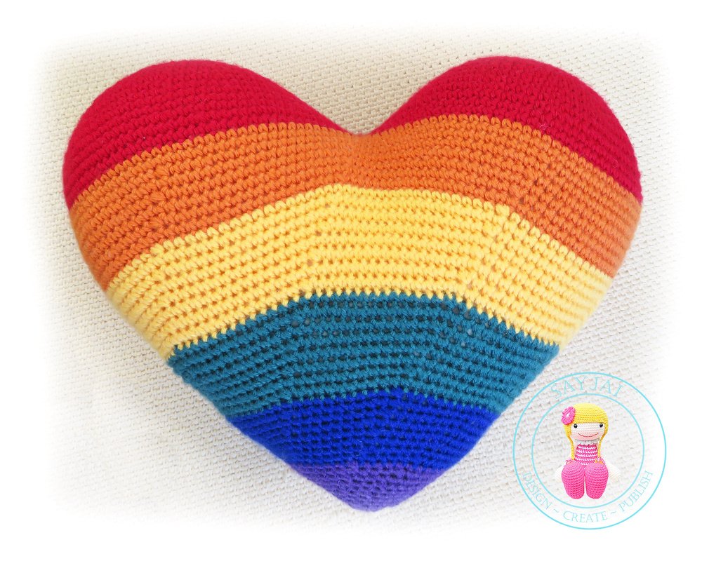 Heart Cushion / Pillow Crochet Pattern - Image 3
