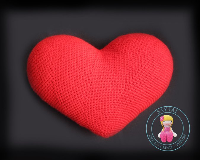 Herz Kissen - Amigurumi Häkelanleitung