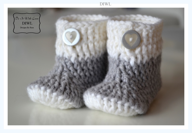Baby Schuhe Booties 4 Designs  Häkelanleitung