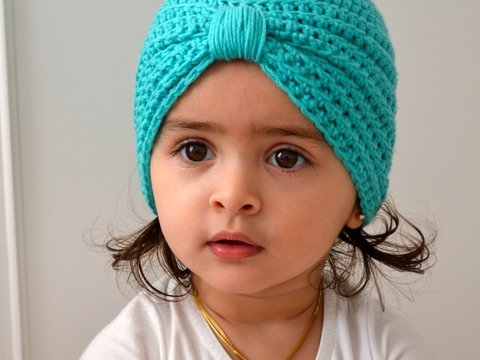 Baby Kinder Turban Style Mütze Häkelanleitung