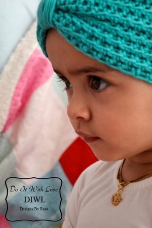 Baby Kinder Turban Style Mütze Häkelanleitung
