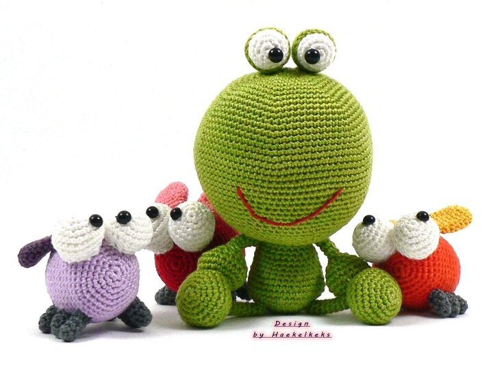 Anton der vegane Frosch - Häkelanleitung von Haekelkeks